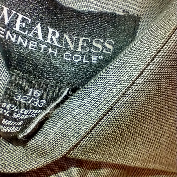 Awearness Kenneth Cole Non-Iron Slim Fit Button Up Dress Shirt Men's 16-32/33. - Picture 5 of 6